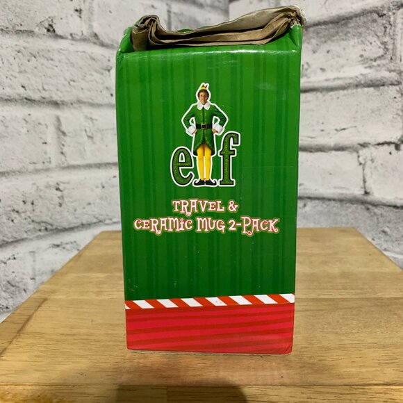 Buddy Elf Ceramic Coffee Mug & Travel Cup Set 2 Pack Christmas Gift New In Box - Picture 2 of 6